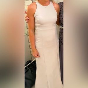 Show me your Mumu bridesmaid dress in Show me the ring stretch crepe color!